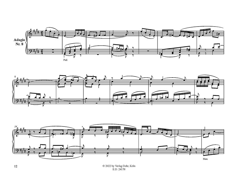 12 Adagios für Orgel op. 57