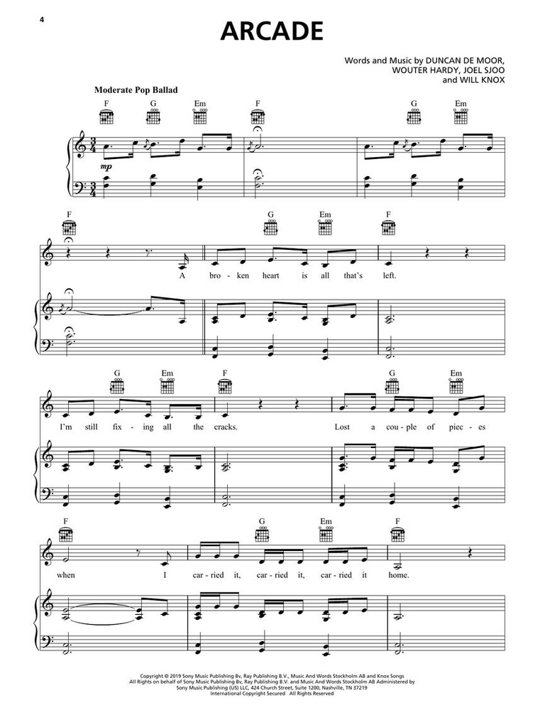 Soft Pop Sheet Music Collection