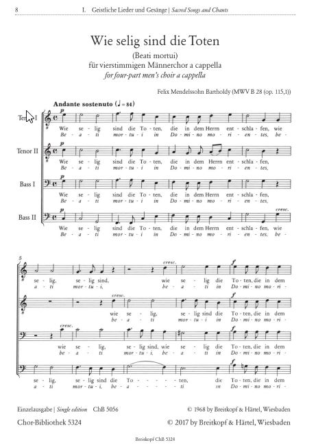 Chorbibliothek für Männerchor