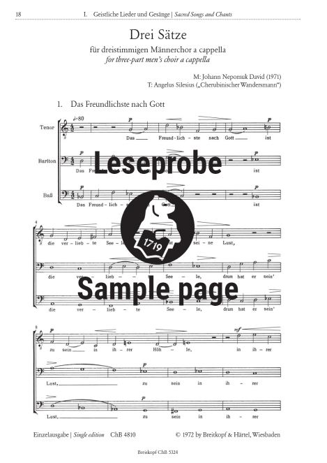 Chorbibliothek für Männerchor