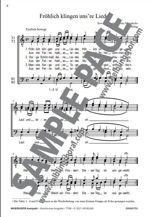 Maierhofer Kompakt - TTBB Kleinformat