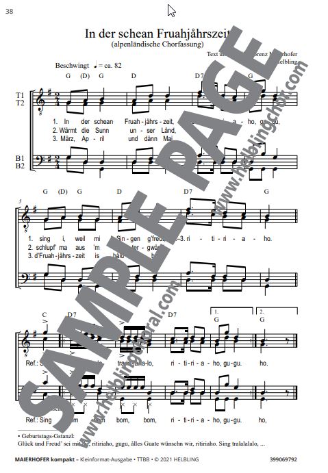 Maierhofer Kompakt - TTBB Kleinformat