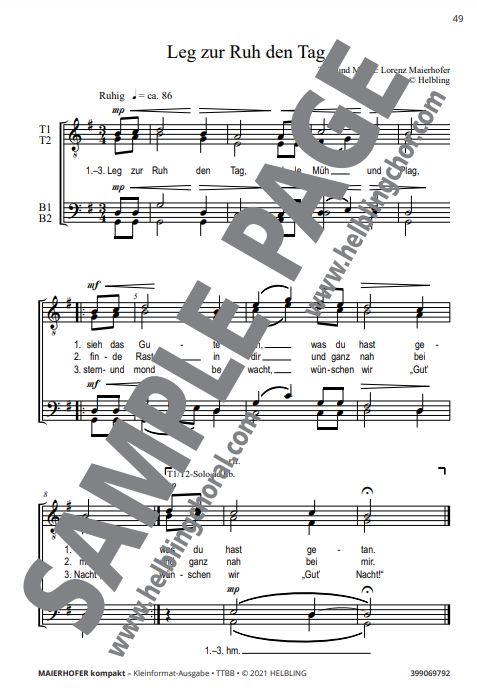 Maierhofer Kompakt - TTBB Kleinformat