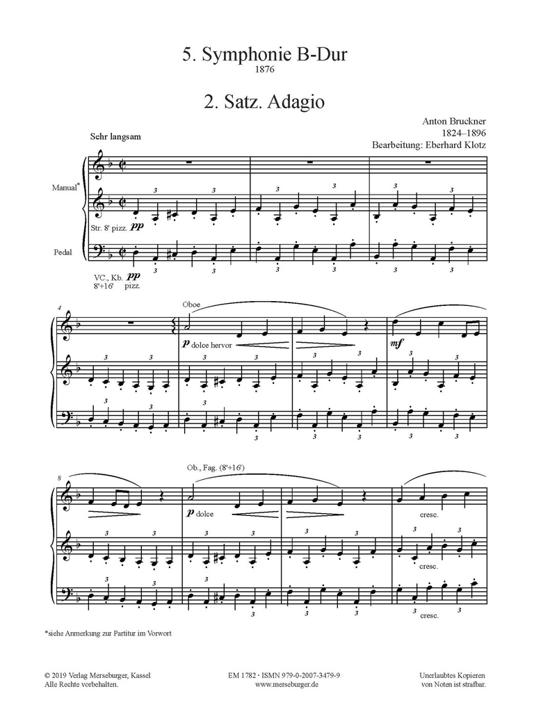 V. Sinfonie B-Dur (1876) Band 2 - Satz 2 + 3: Adagio und Scherzo