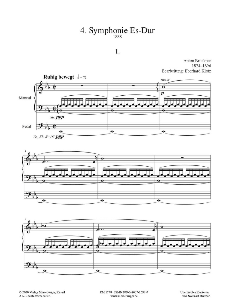 IV. Symphonie Es-Dur Band 1: Satz I+II