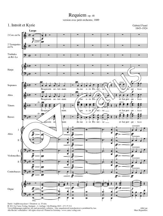 Requiem, op. 48 - Kirchenfassung 1889