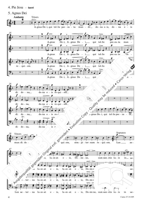 Requiem, op. 48 - Kirchenfassung 1889