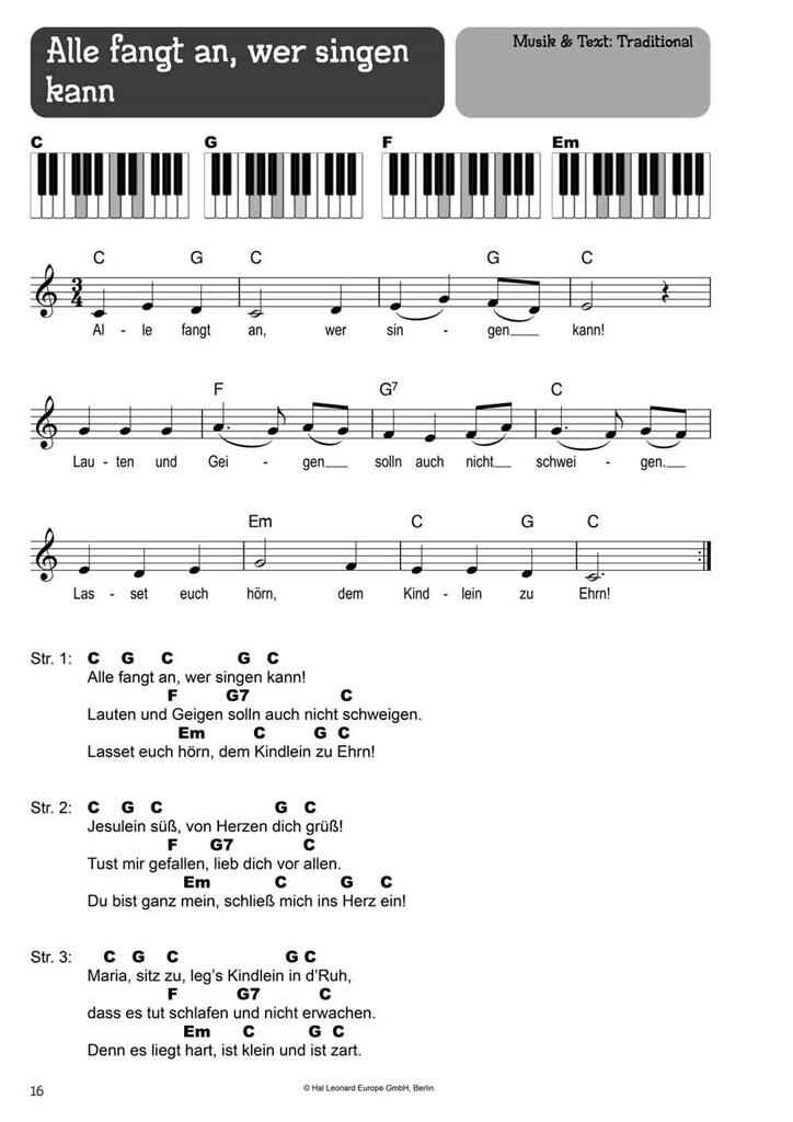 100 Kinderlieder für Keyboard - Weihnachten