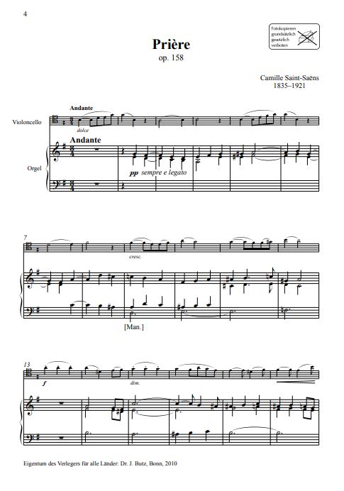 Romantische Musik für Violoncello und Orgel Band 1: Leichte Werke