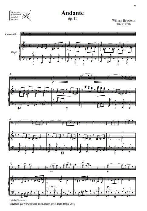 Romantische Musik für Violoncello und Orgel Band 1: Leichte Werke