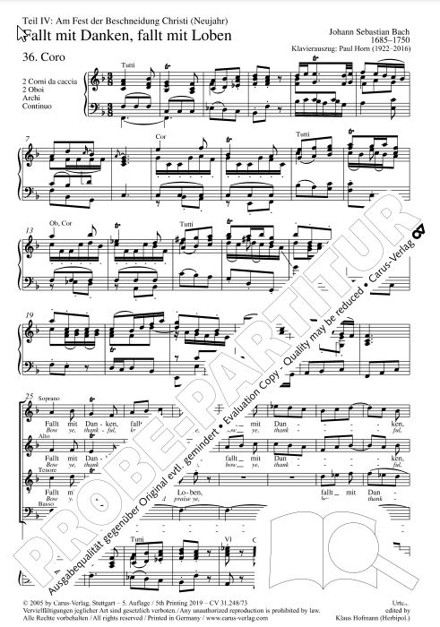 Weihnachtsoratorium, Teil IV-VI, BWV 248