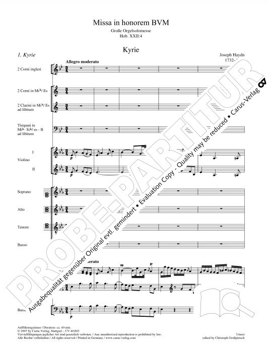 Große Orgelsolomesse, Hob. XXII:4