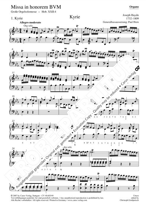 Große Orgelsolomesse, Hob. XXII:4