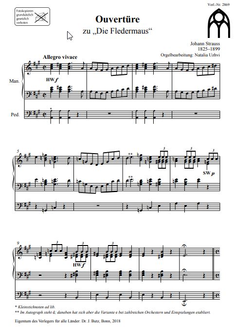 Ouvertüre zu "Die Fledermaus"