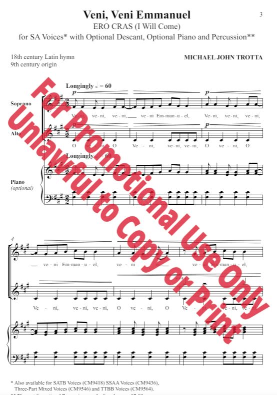 Veni veni Emmanuel (Ero Cras - I will come)