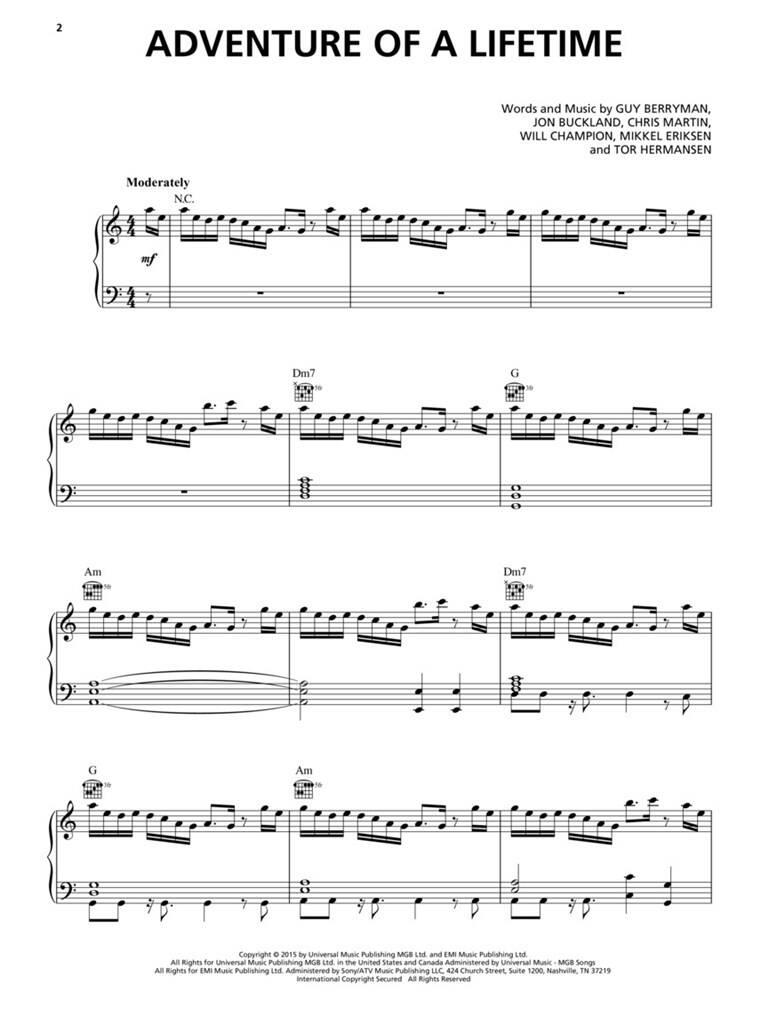 Coldplay - Sheet Music Collection
