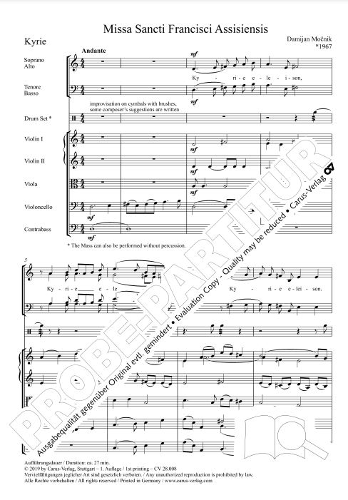 Missa Sancti Francisci Assisiensis - SATB