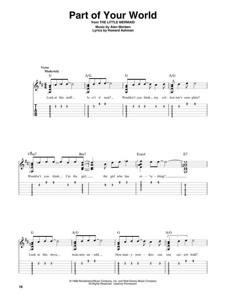 Disney Songs - Beginning Solo Guitar