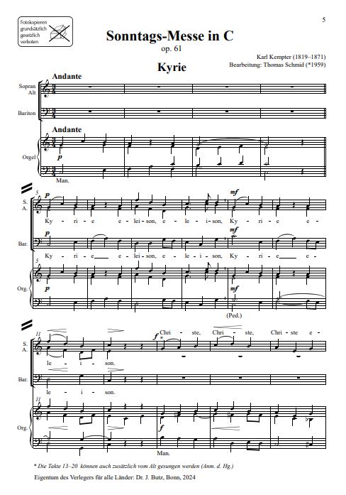 Sonntags-Messe in C op. 61
