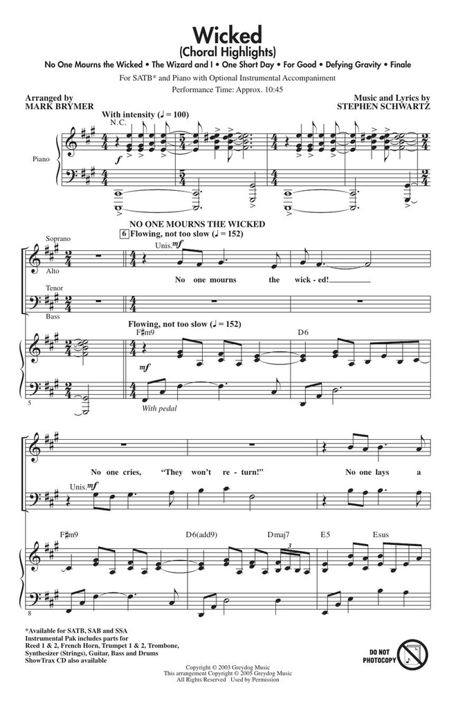 Wicked - Choral Highlights