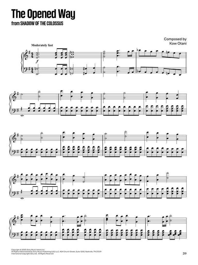 Popular Video Games - Piano Solo
