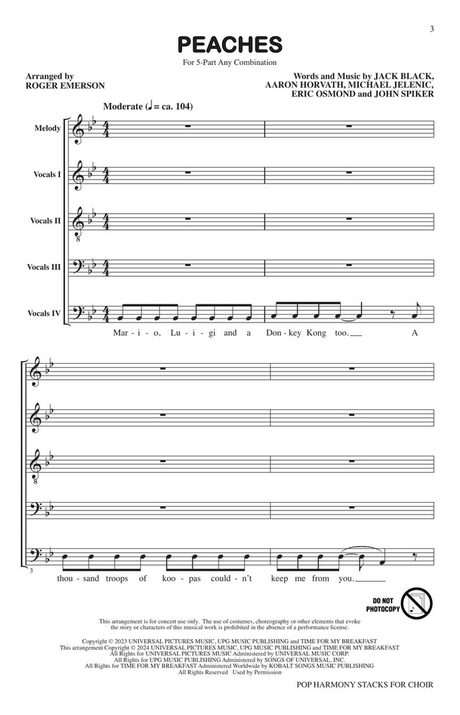 Pop Harmony Stacks for Choir