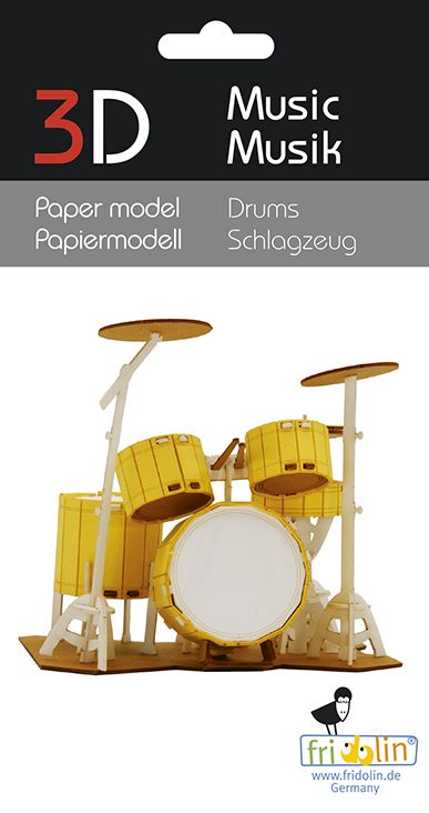 3D Papiermodell Schlagzeug