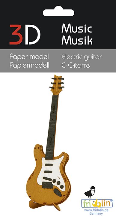 3D Papiermodell E-Gitarre