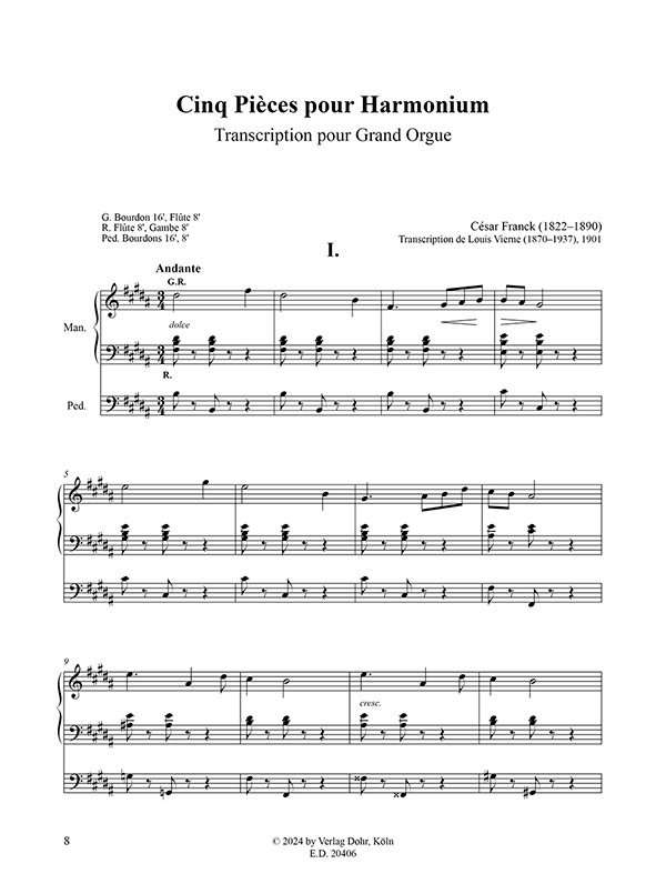 Die Bearbeitungen für Orgel