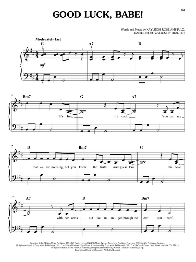 Popular Sheet Music of the 2020s