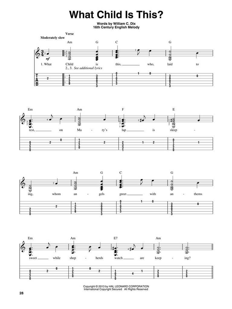 Merry Christmas - Beginning Solo Guitar