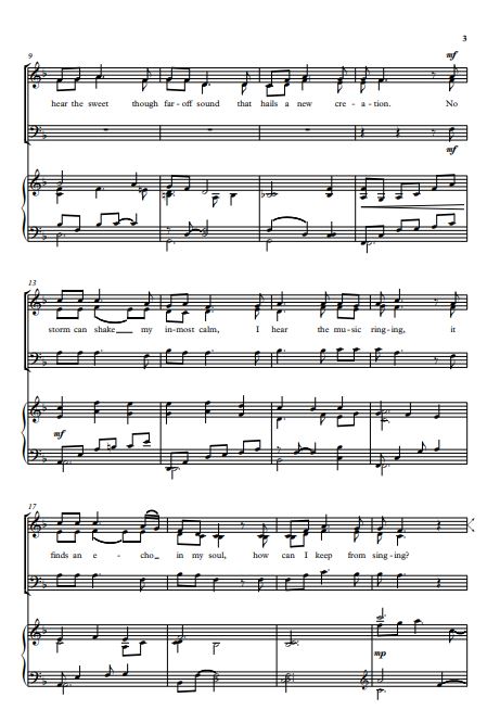 How can I keep from singing?