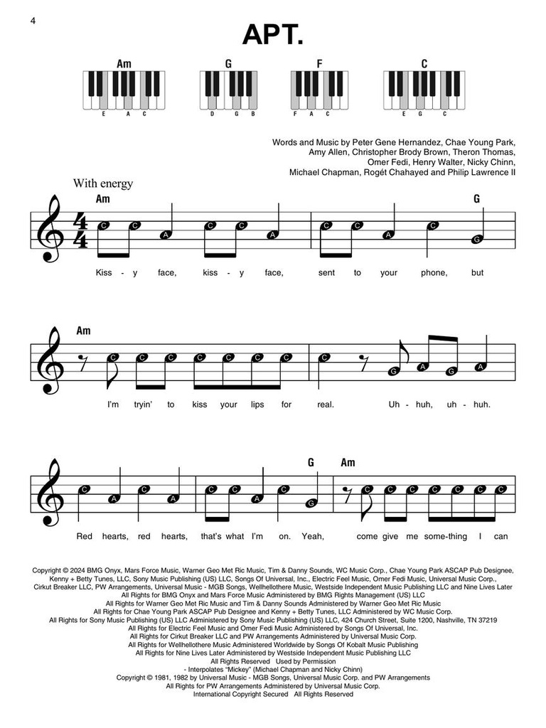 Bruno Mars - Super Easy Songbook