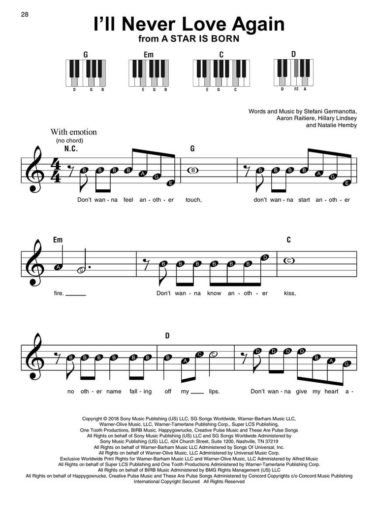 Lady Gaga - Super Easy Songbook