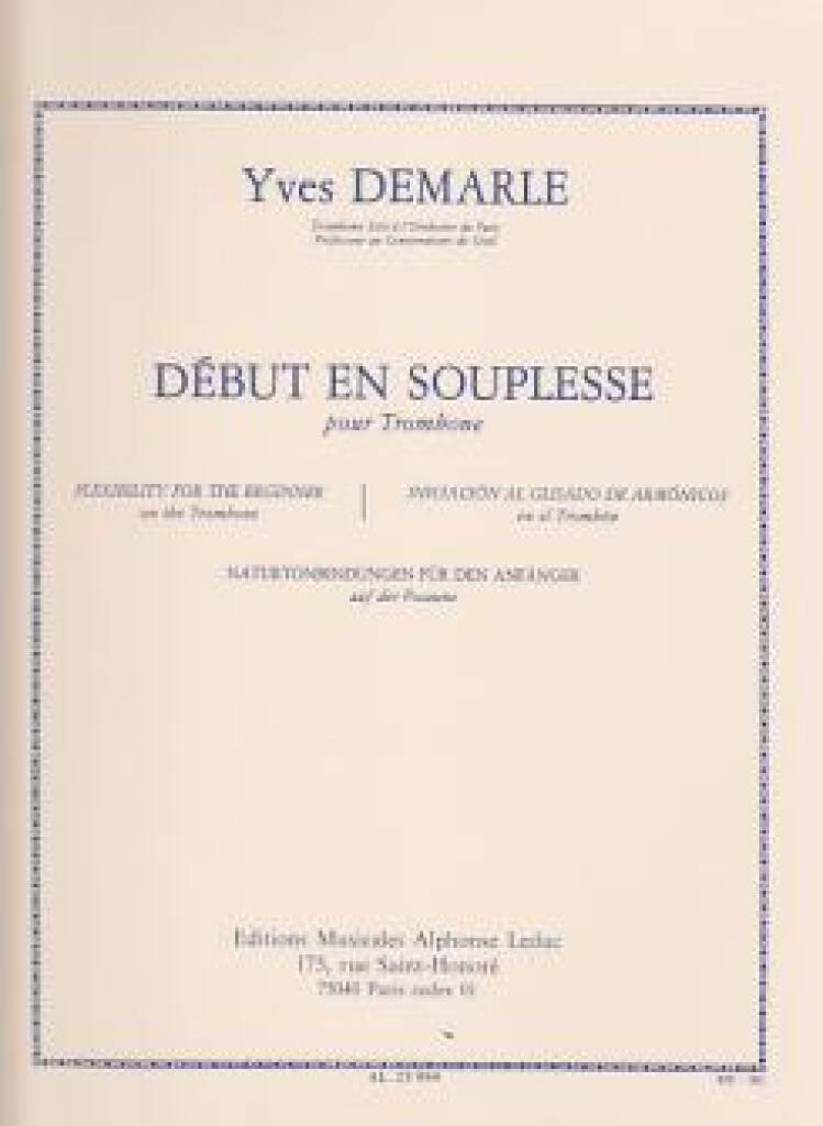 Debut en Souplesse