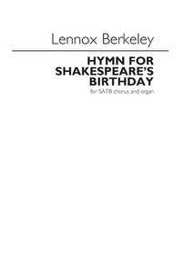 Hymns for Shakespeare's Birthday