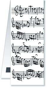 Lesezeichen Notenblatt weiß