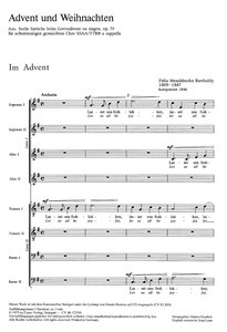 Advent und Weihnachten, aus op. 79
