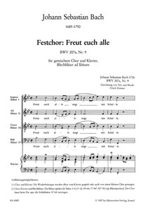 Festchor, BWV 207a/9