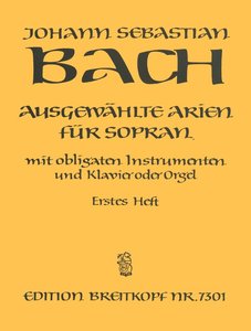 Ausgewählte Arien für Sopran mit obligaten Instrumenten  - Erstes Heft