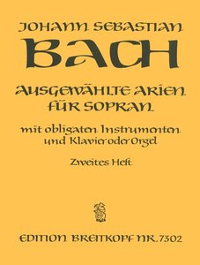 Ausgewählte Arien für Sopran mit obligaten Instrumenten  - Zweites Heft