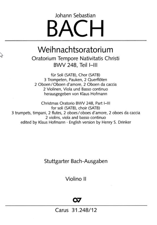 Weihnachtsoratorium Teil I - III, BWV 248