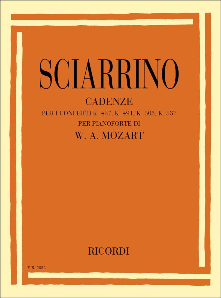 Cadenze per i Concerti KV 467, 482, 491, 503, 537 di Mozart