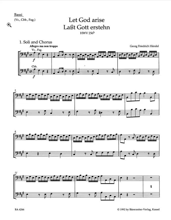 Let God arise / Laßt Gott erstehn, HWV 256b