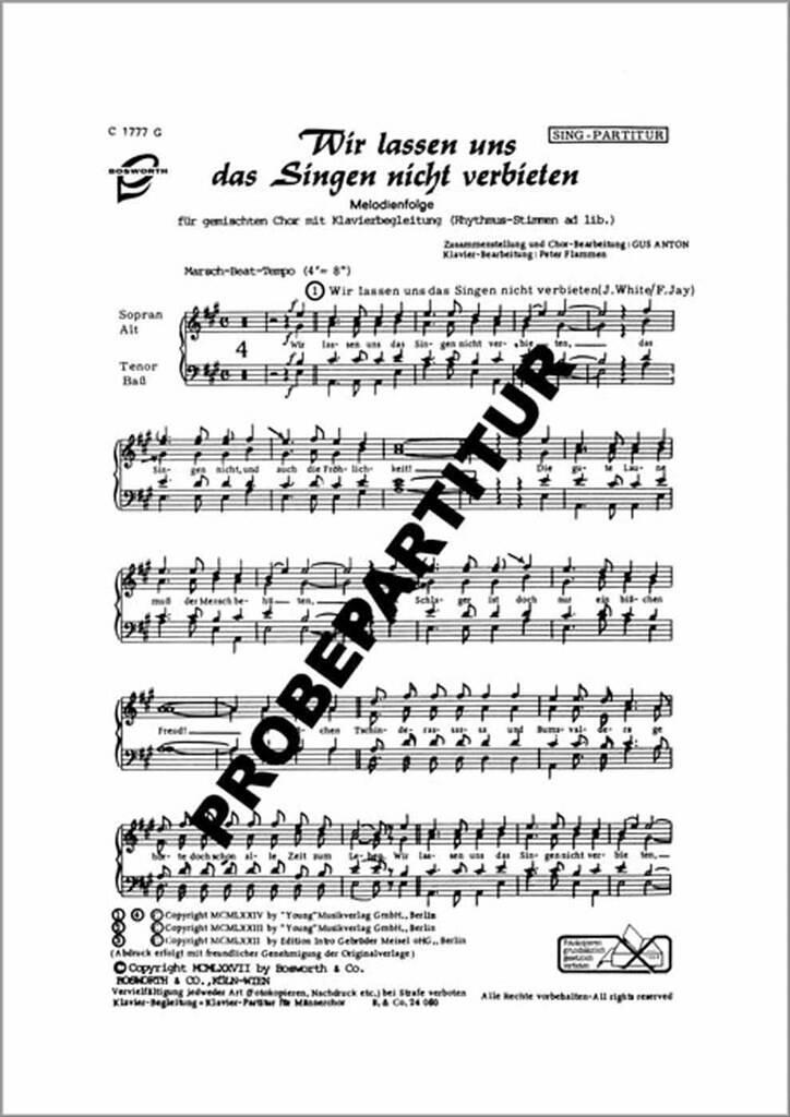 Wir lassen uns das Singen nicht verbieten