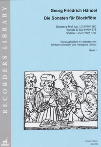 Die Sonaten für Blockflöte Band 1 (HWV 360, 378, 378r)