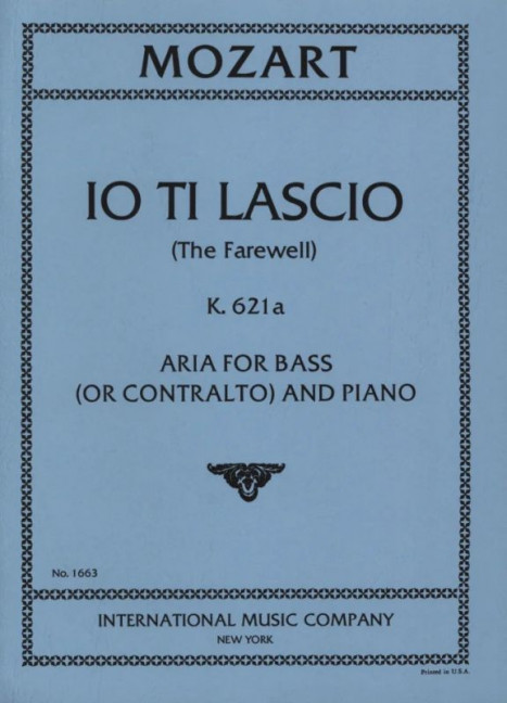 Io ti lascio l'addio KV 621a