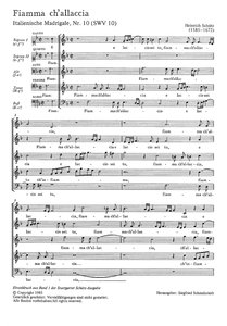 Fiamma ch'allaccia, SWV 10