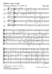 Giunto e pur, Lidia, SWV 18
