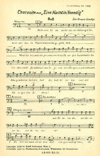 Eine Nacht in Venedig - Eine grosse Chorsuite